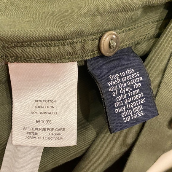 NWOT J. Crew Women’s Boyfriend Utility Button Shirt / Size M / Army Green - Picture 4 of 5